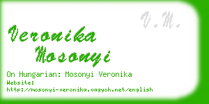 veronika mosonyi business card